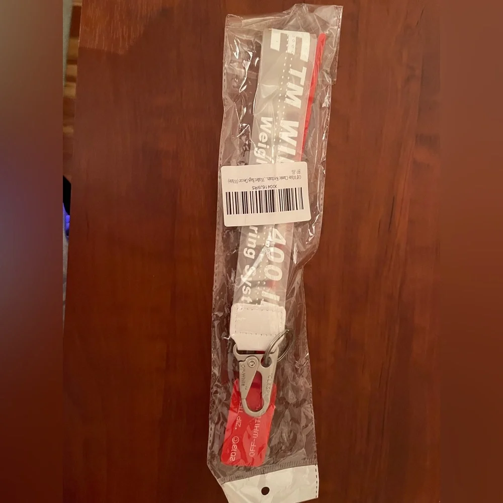 White key ring lanyard